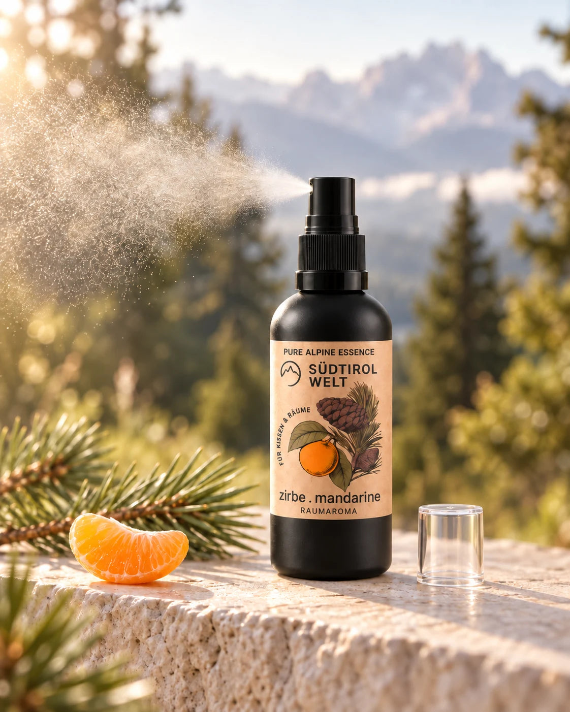Original photo of the Zirben Mandarine Spray